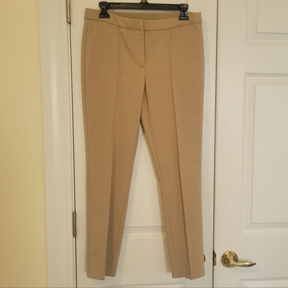 Rafaella Comfort Tan Straight Legged Pants. 8 Petite